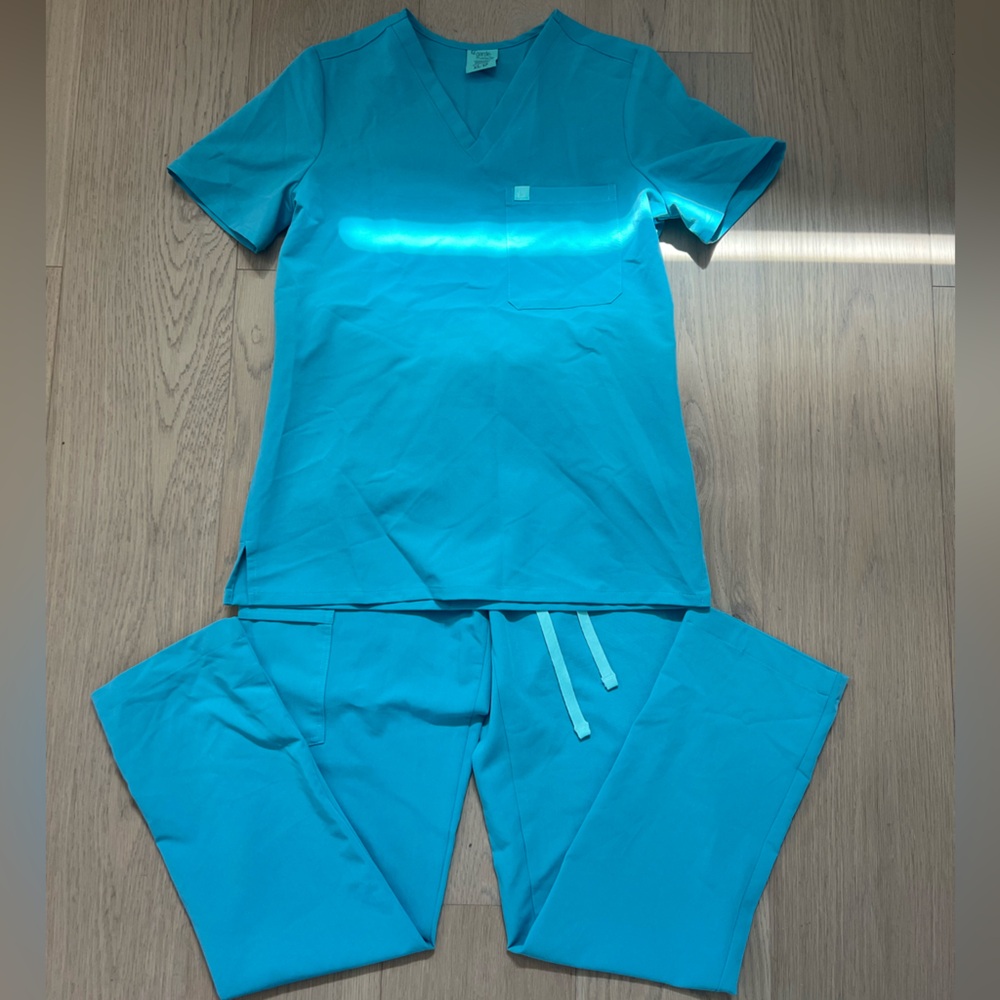 Women's Blue Scrub Set